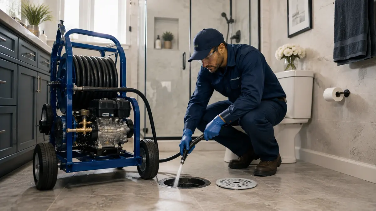Bathroom Drain Hydro Jetting in Escondido