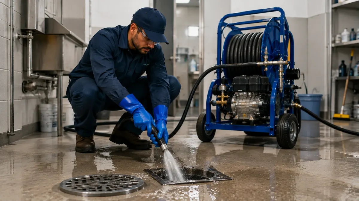 Floor Drain Hydro Jet Cleaning in Escondido