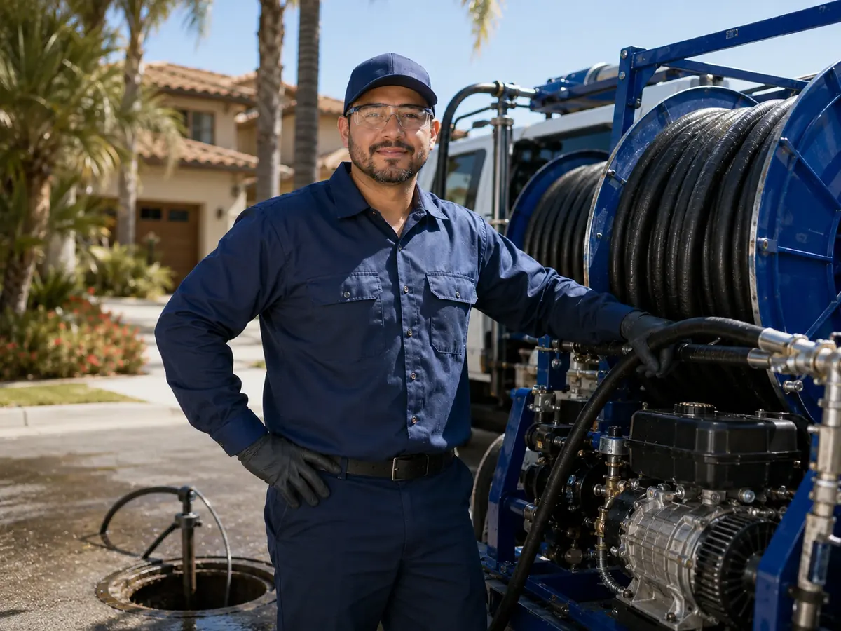 Hydro jet sewer cleaning in Escondido