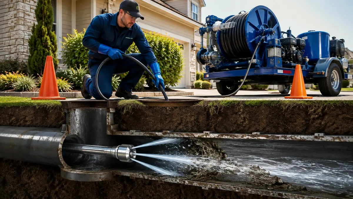 Main Sewer Line Hydro Jet Cleaning in Escondido
