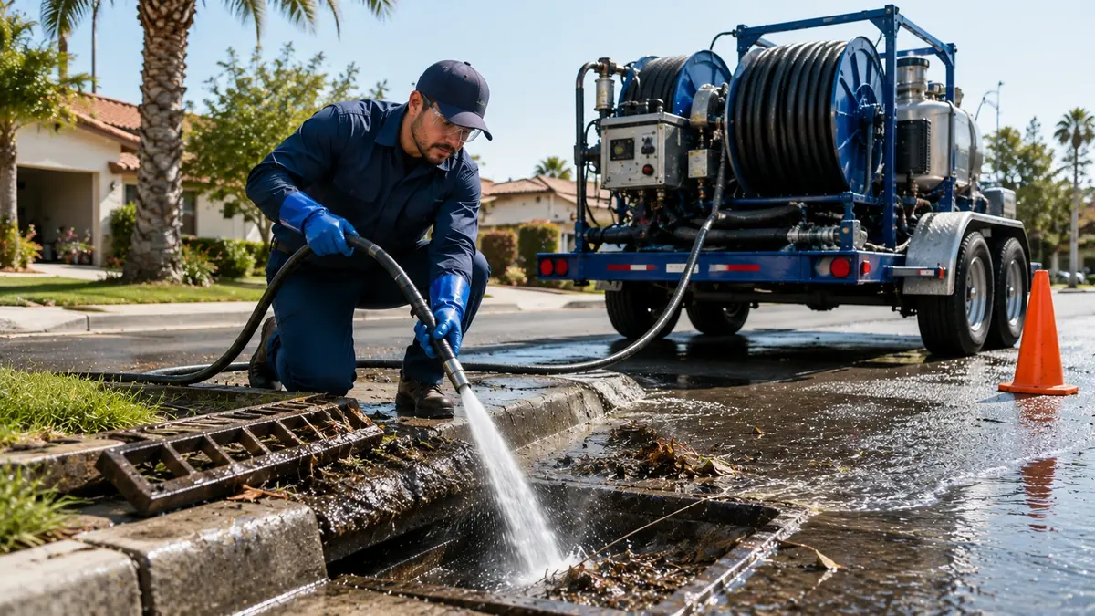 Storm Drain Hydro Jet Cleaning in Escondido