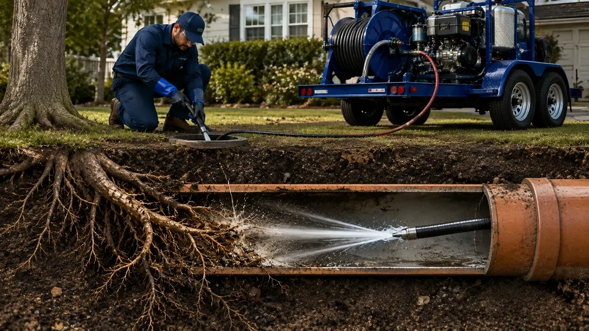 Tree Root Removal with Hydro Jetting in Escondido